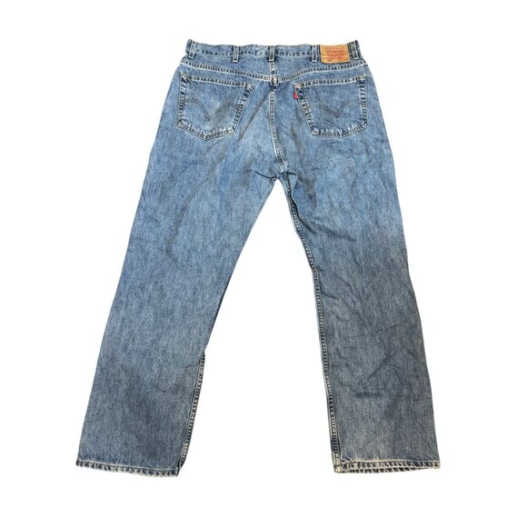 Levis 505 Regular Fit Jeans Mens W40 L32 Blue Denim Straight Leg - Picture 1 of 6